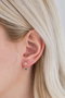 Heliophilia Silver Pendientes de Plata de Ley 925 en Oro Rosa y Negro